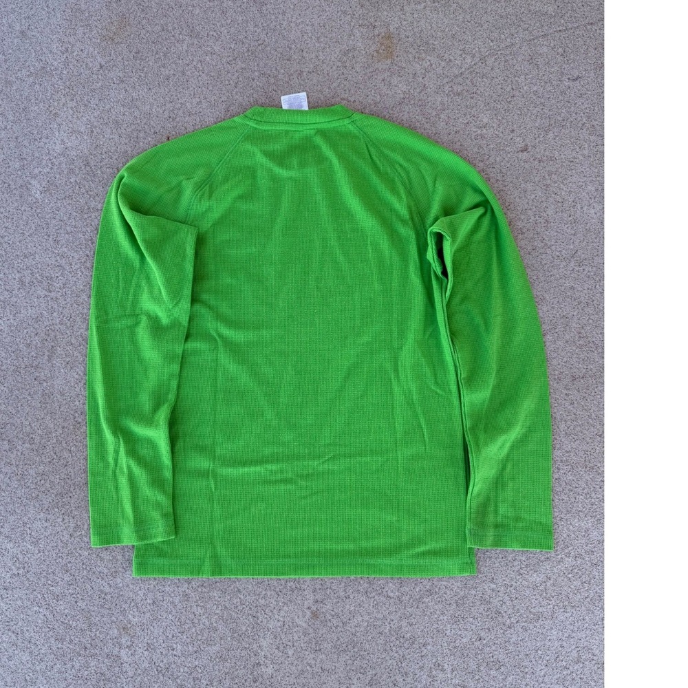 Adidas Kids Large Long Sleeve Shirt - Green Waffle Knit